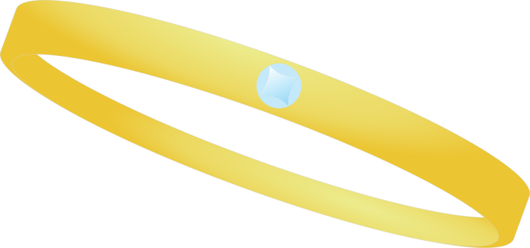 Gold bangle with diamond PNG