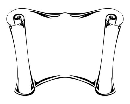 Illustration of classic text box template in black line color vector