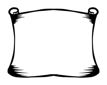 Illustration of classic text box template in black line color vector