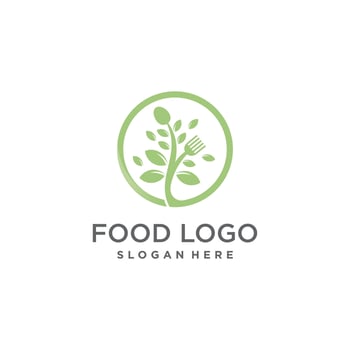 Food logo vector design illustration with modern creative concept