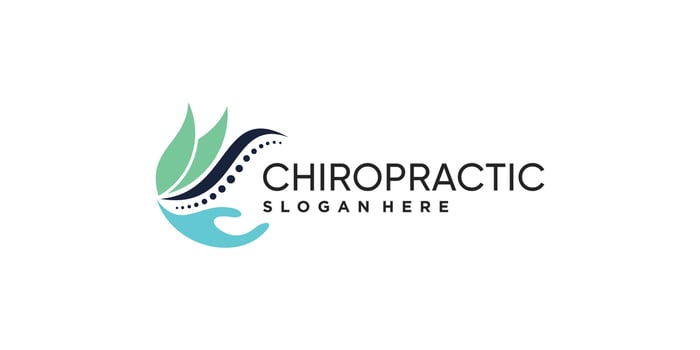 Chiropractic logo vector design illustration with modern creative concept