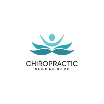 Chiropractic logo vector design illustration with modern creative concept