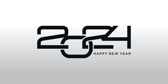 2024 logo vector design illustration with modern unique concept