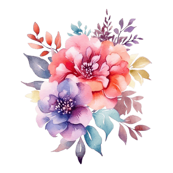 Watercolor Floral Flower Design, Watercolor Flower Arrangements Floral, Watercolor Flower Design, Flower Sublimation Floral Clipart, Wedding Decoration, png