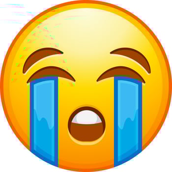 Big set of yellow emoji. Funny emoticons faces with facial expressions. vector