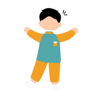 Cute Little Kid Boy vector