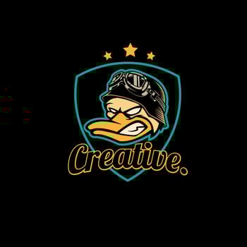 logo mascot duck aviator helmet vector