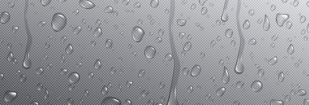 Realistic condensation water tears, vector droplet