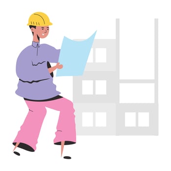 Trendy Civil Engineer vector