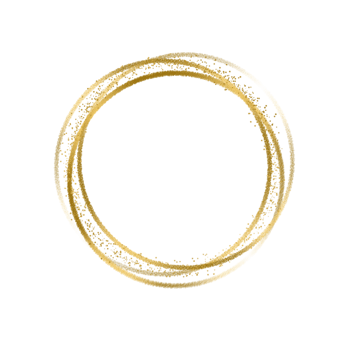 Luxurious gold circle png