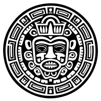Mayan Aztec totem tattoo vector icon