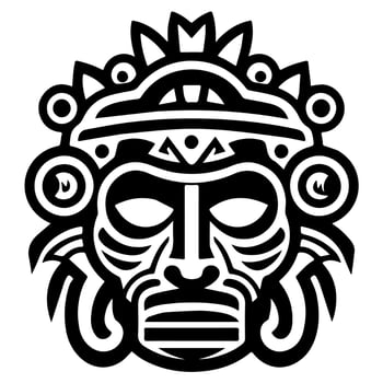 Mayan Aztec totem tattoo vector icon