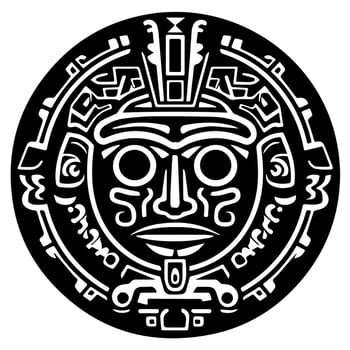 Mayan Aztec totem tattoo vector icon