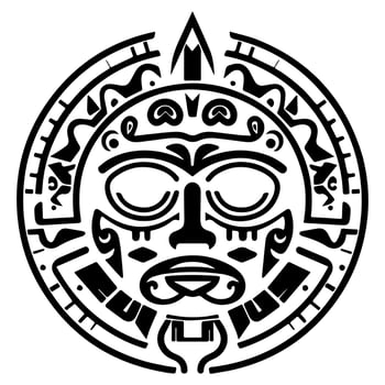 Mayan Aztec totem tattoo vector icon