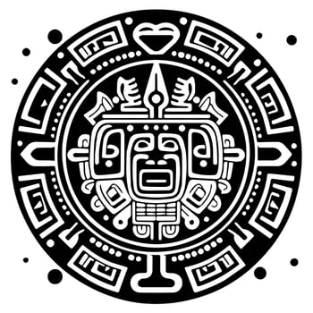 Mayan Aztec totem tattoo vector icon