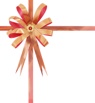 gift ribbon and bow Isolated with clipping path for mockup png