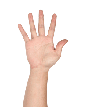 hand symbol isolated with clipping path png