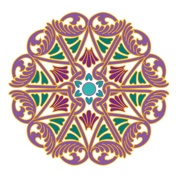 abstract background with classic floral ornament vector