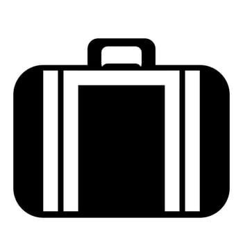 Symbol sign. Baggage pictogram, check Baggage check-in icon white background vector