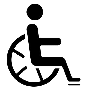 Symbol Sign. Wheel chair accessible sign, wheelchair designated area. wheelchair pictogram vector