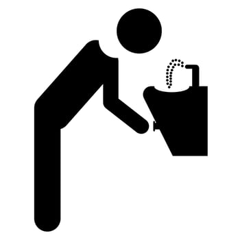 Symbol sign. drinkable fountain, free water sign vector