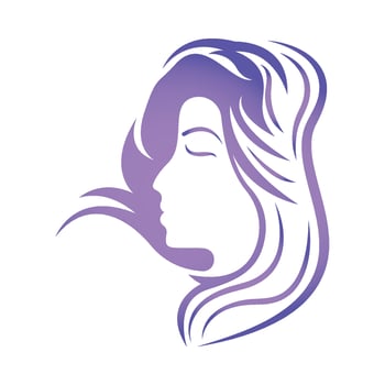 Women beauty, salon, spa, hair minimalist logo design vector