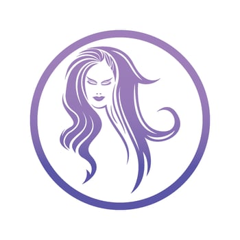 Women beauty, salon, spa, hair minimalist logo design vector