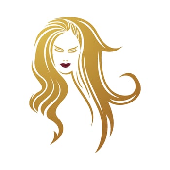 Women beauty, salon, spa, hair minimalist logo design vector