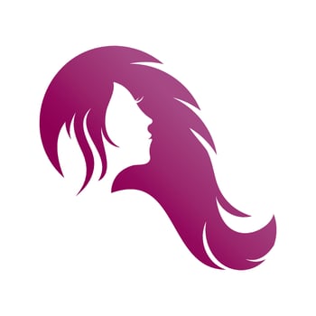 Women beauty, salon, spa, hair minimalist logo design vector