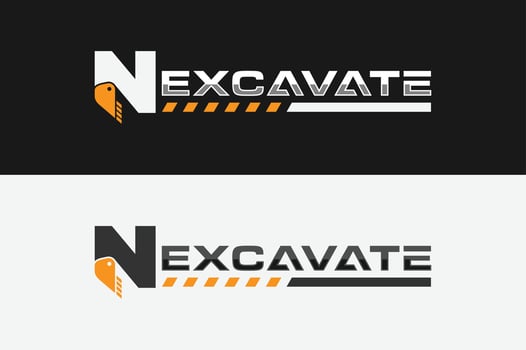 letter N excavator logo vector