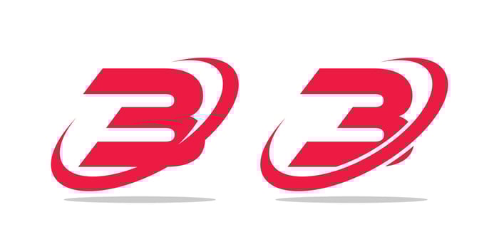 Number 3  logo with modern shape premium vector editable eps