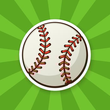 Sticker baseball ball vector