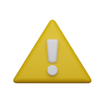 yellow danger warning triangle 3d icon alert. png