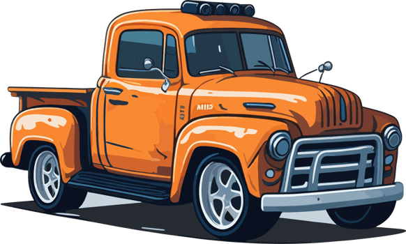 Old Pick Up Car Cartoon with png