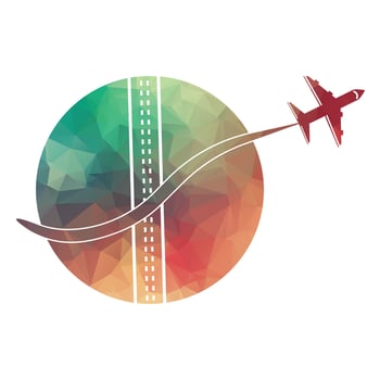 Cricket travel logo design template. vector