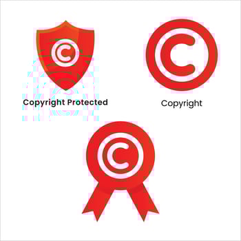 Copyright symbol vector set element