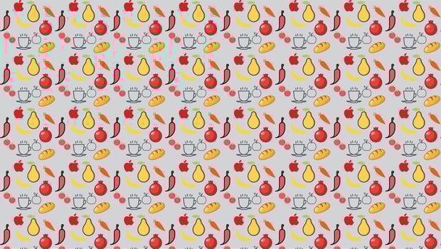 Food pattern design vector