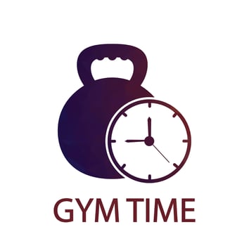 Gym Time Logo Template Design Vector, Emblem, Design Concept, Creative Symbol, Icon vector