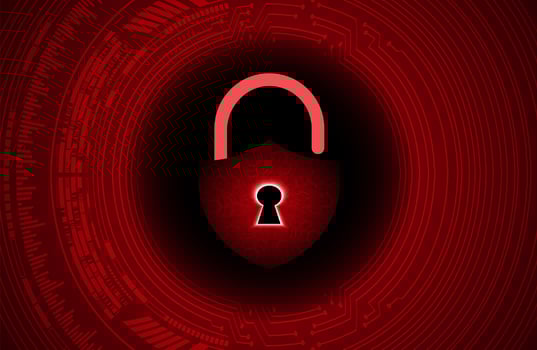 Modern Cybersecurity Technology Background with padlock vector