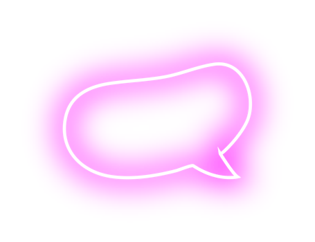 neon bubble speech label png