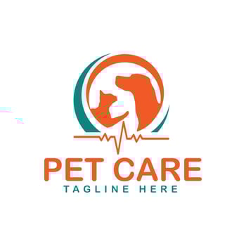 Petcare Company logo icon, Healthy care pet icon, Pet shop icon vector