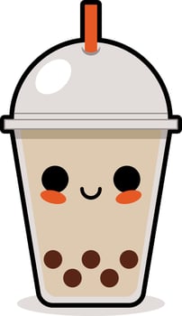 Kawaii Boba Tea vector