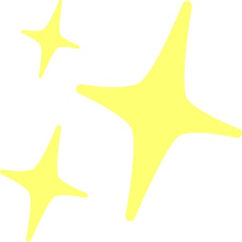 Sparkel yellow cute clipart vector
