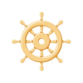 Ships wheel vector isolated on white background