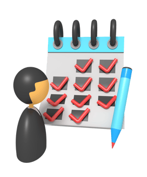 A man checklist calendar plan png