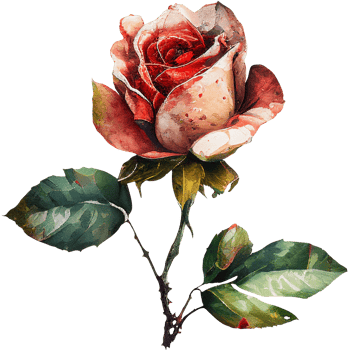 blossom rose watercolor botanical png