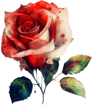blossom rose watercolor botanical png