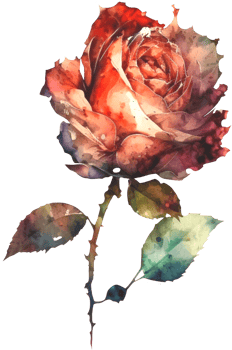blossom rose watercolor botanical png