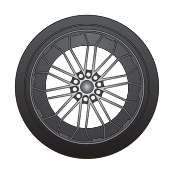 Car Wheel Rim Tire Spare Part vector