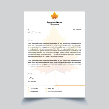 corporate modern business letterhead design template. Free Vector